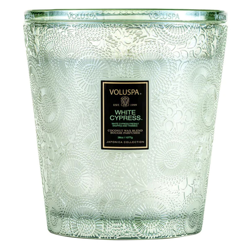 White Cypress 3-Wick Candle, large